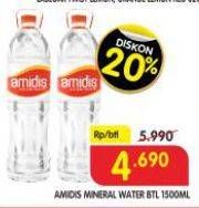 Promo Harga Amdis Air Mineral 1500 ml - Superindo