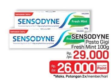 Promo Harga Sensodyne Pasta Gigi Fresh Mint 100 gr - LotteMart