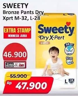 Promo Harga Sweety Bronze Pants Dry X-Pert M32, L28 28 pcs - Alfamart