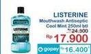 Promo Harga LISTERINE Mouthwash Antiseptic Cool Mint 250 ml - Indomaret