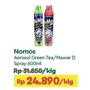Promo Harga Nomos Aerosol Green Tea, Mawar 600 ml - TIP TOP