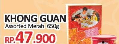 Promo Harga KHONG GUAN Assorted Biscuit Red Mini 650 gr - Yogya