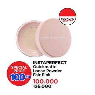 Promo Harga Wardah Instaperfect Quickmatte Loose Powder 11 Fair Pink 9 gr - Watsons