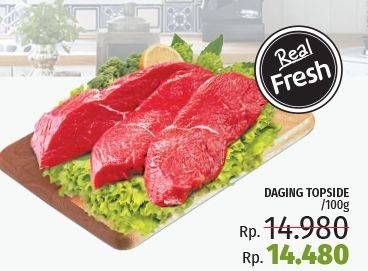 Promo Harga Daging Topside Sapi per 100 gr - LotteMart