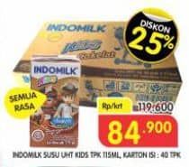 Promo Harga Indomilk Susu UHT Kids All Variants per 40 pcs 115 ml - Superindo