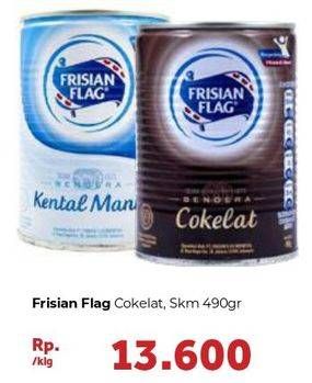 Promo Harga FRISIAN FLAG Susu Kental Manis Cokelat, Putih 490 gr - Carrefour