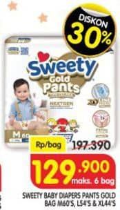 Promo Harga Sweety Gold Pants XL44, M60, L54 44 pcs - Superindo