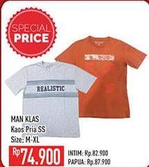 Promo Harga MAN KLAS Kaos Pria S/S M-XL  - Hypermart