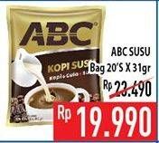 Promo Harga ABC Kopi per 20 pcs 31 gr - Hypermart