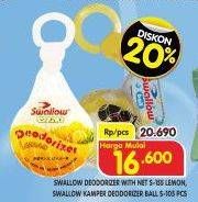 Promo Harga Swallow Deodorant Lemon, Orange  - Superindo