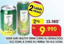 Promo Harga ADEM SARI Ching Ku Sparkling, Herbal Tea per 2 kaleng - Superindo