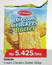 Promo Harga KOKOLA Cream Crackers Butter 262 gr - TIP TOP