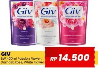 Promo Harga GIV Body Wash Passion Flowers Sweet Berry, Damask Rose Cherry Blossom, White Flowers And Vanilla 400 ml - Yogya
