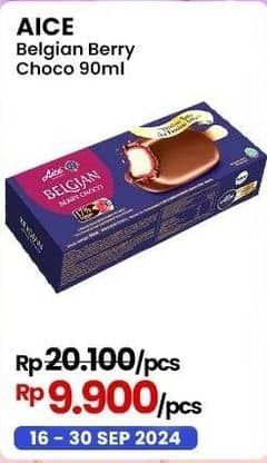 Promo Harga Aice Ice Cream Belgian Berry Choco 90 gr - Indomaret