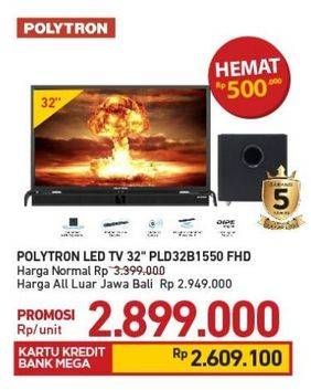 Promo Harga POLYTRON PLD 32B1550 | Cinemax Soundbar 32"  - Carrefour