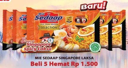 Promo Harga SEDAAP Mie Kuah Singapore Spicy Laksa 83 gr - Yogya