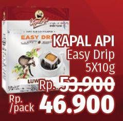 Promo Harga Kapal Api Kopi Easy Drip per 5 pcs 10 gr - LotteMart