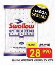 Promo Harga SWALLOW Naphthalene Disk Ball S-113 300 gr - Superindo