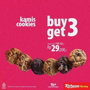 Promo Harga Kamis Cookies Buy 3 Get 3  - Richeese Factory