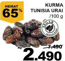 Promo Harga Kurma Tunisia Urai per 100 gr - Giant