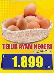 Promo Harga Telur Ayam Negeri per 100 gr - Hari Hari