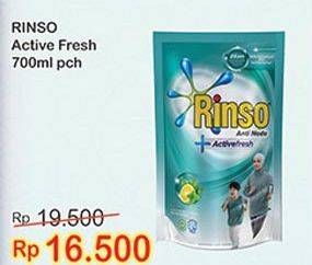 Promo Harga RINSO Liquid Detergent Active Fresh 700 ml - Indomaret