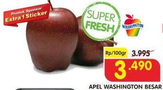 Promo Harga Apel Washington B Besar per 100 gr - Superindo