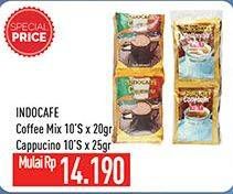 Promo Harga INDOCAFE Coffee Mix/ Cappucino 10s  - Hypermart