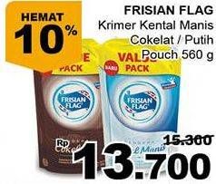 Promo Harga FRISIAN FLAG Susu Kental Manis Cokelat, Putih 560 gr - Giant