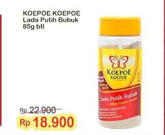 Promo Harga Koepoe Koepoe Bumbu Rempah-Rempah Lada Putih Bubuk 85 gr - Indomaret