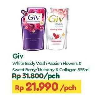 Promo Harga GIV Body Wash Passion Flowers Sweet Berry, Mulberry Collagen 825 ml - TIP TOP