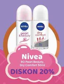 Promo Harga Nivea Deo Roll On Pearl Beauty, Dry Comfort 50 ml - Yogya