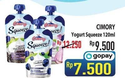 Promo Harga CIMORY Squeeze Yogurt 120 ml - Hypermart