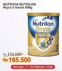 Promo Harga NUTRILON Royal 3 Susu Pertumbuhan Vanilla 800 gr - Indomaret