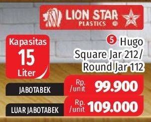 Promo Harga LION STAR Hugo Round Jar 212, 112 15 ltr - Lotte Grosir