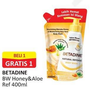 Promo Harga BETADINE Body Wash Honey Aloevera 400 ml - Alfamart