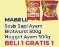 Promo Harga Sosis Sapi Ayam Bratwurst 500g, Nugget Ayam 500g  - Yogya