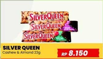 Promo Harga Silver Queen Chocolate Cashew, Almonds 25 gr - Yogya