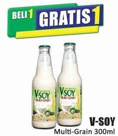 Promo Harga V-soy Soya Bean Milk 300 ml - Hari Hari
