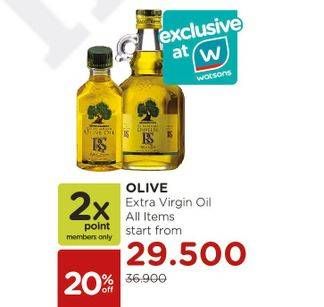 Promo Harga R S RS Extra Virgin Olive Oil All Variants  - Watsons