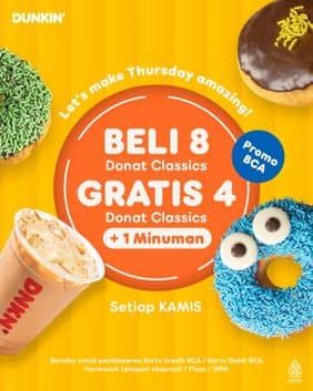 Promo Harga Beli 8 Donat Classics  - Dunkin Donuts