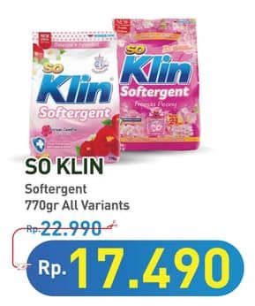 Promo Harga So Klin Softergent All Variants 770 gr - Hypermart