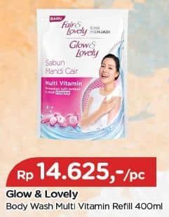 Promo Harga Glow & Lovely (fair & Lovely) Body Wash Multivitamin 400 ml - TIP TOP