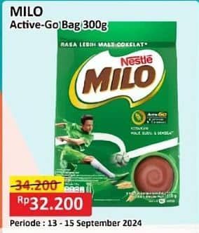 Promo Harga Milo ActivGo Reguler 300 gr - Alfamart