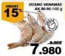 Promo Harga Udang Vanamae AK 60-80 per 100 gr - Giant