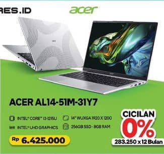 Promo Harga Acer Aspire Lite 14" AL14-51M-31Y7 - FHD  - COURTS