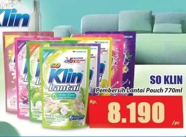 Promo Harga So Klin Pembersih Lantai All Variants 1600 ml - Hari Hari