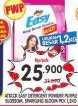 Promo Harga Attack Easy Detergent Powder Purple Blossom, Sparkling Blooming 1200 gr - Superindo