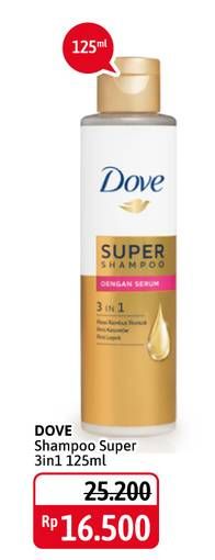 Promo Harga DOVE Super Shampoo 3 In 1 Dengan Serum 125 ml - Alfamidi