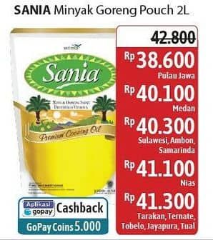 Promo Harga Sania Minyak Goreng 2000 ml - Alfamidi